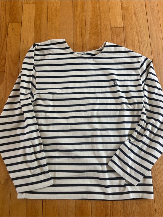 Anine Bing Tops - Anine Bing White and Navy Striped Top, NWOT
